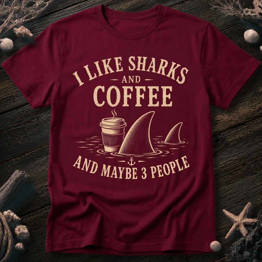 I Like Sharks and Coffee T-Shirt