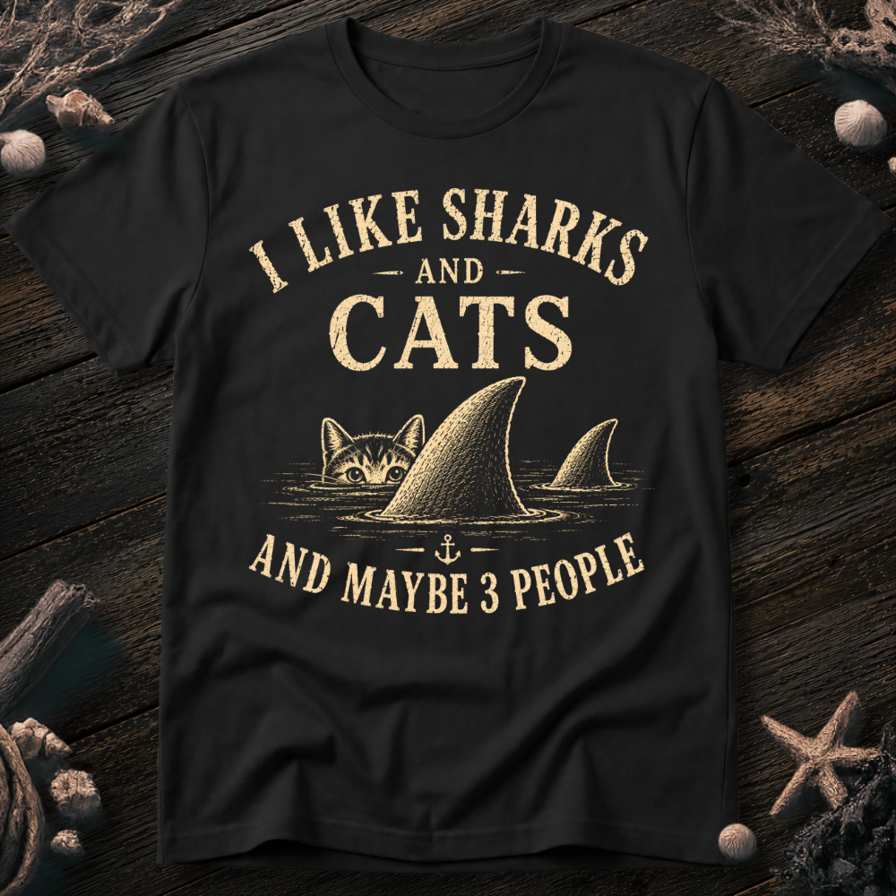 I Like Sharks and Cats T-Shirt