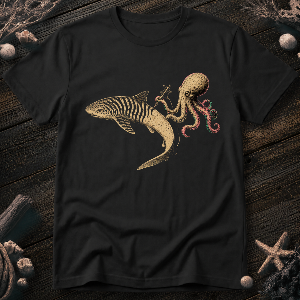 Shark Zebra Tattoo T-Shirt