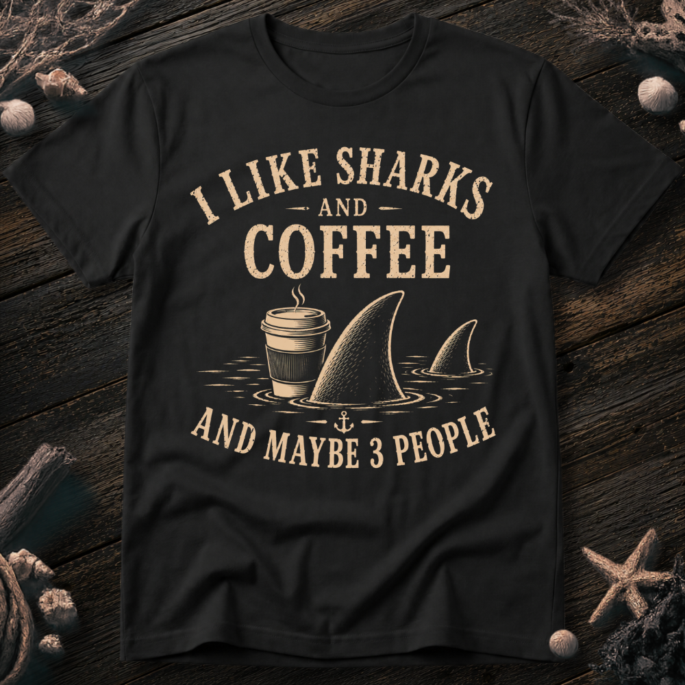 I Like Sharks and Coffee T-Shirt