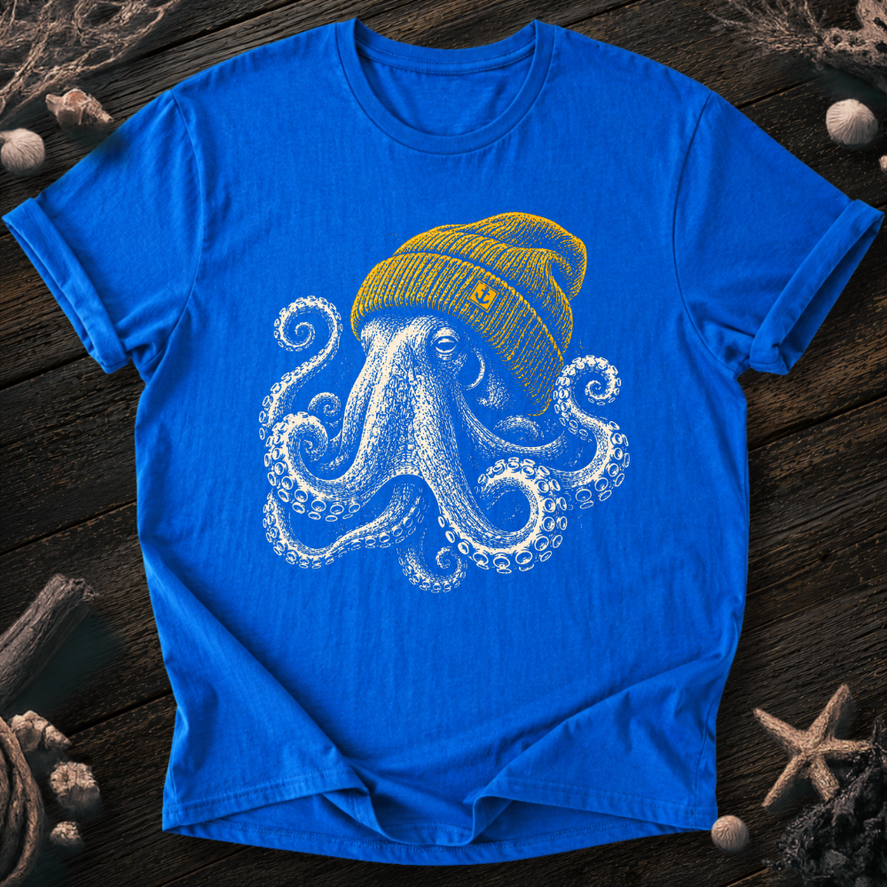 Octopus With Beanie T-Shirt