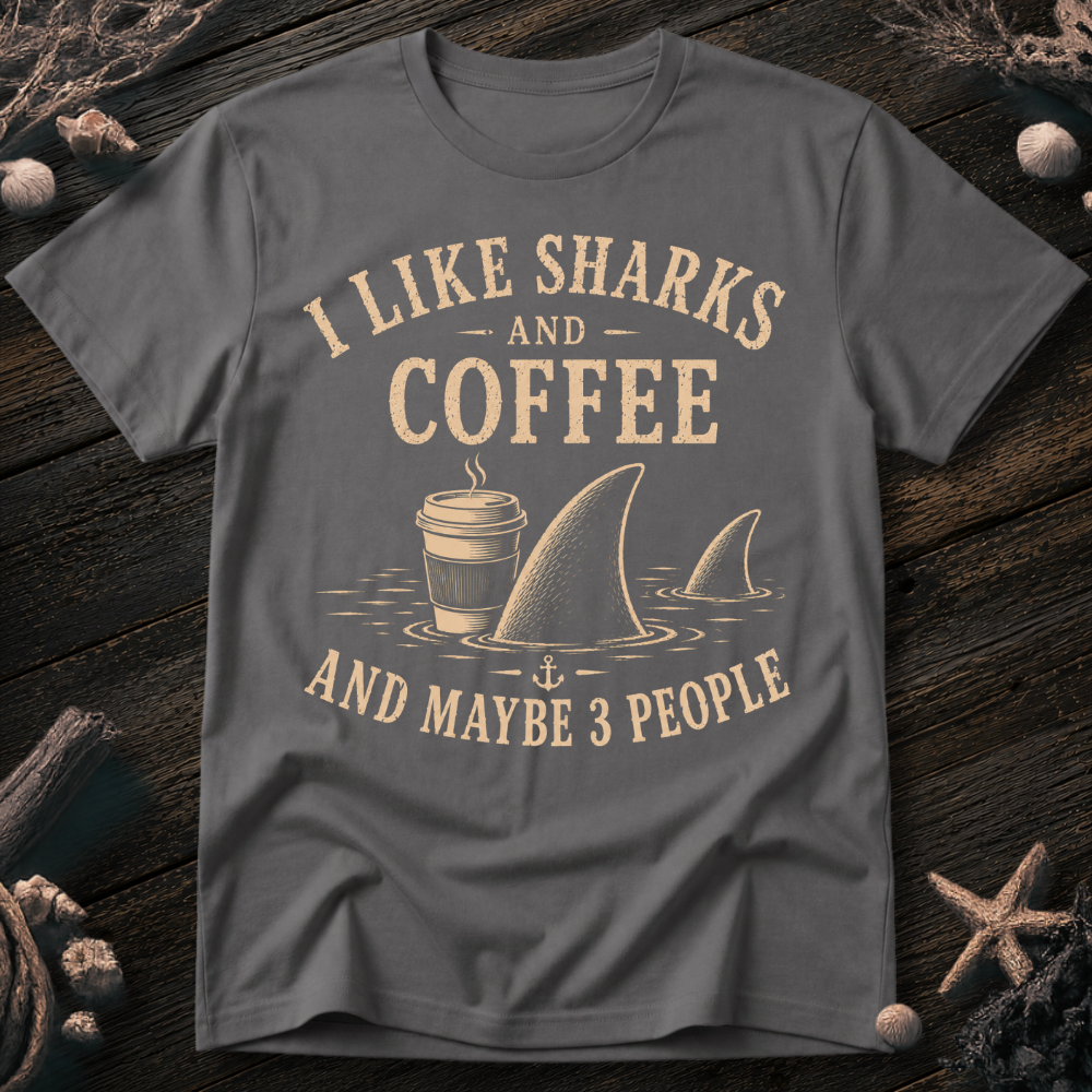 I Like Sharks and Coffee T-Shirt