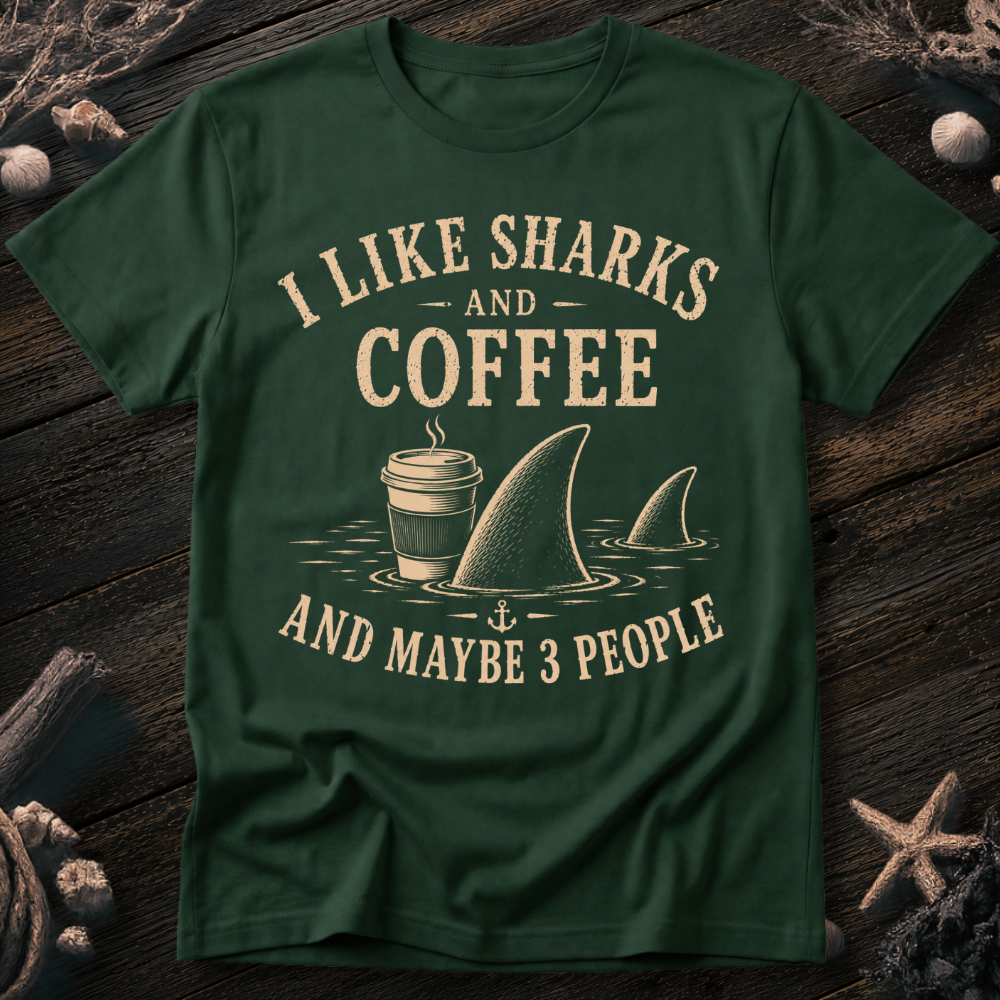 I Like Sharks and Coffee T-Shirt