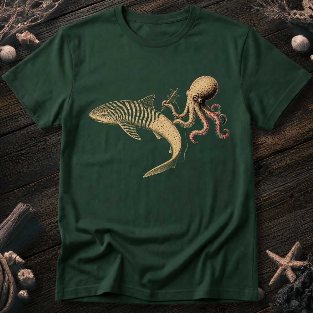 Shark Zebra Tattoo T-Shirt