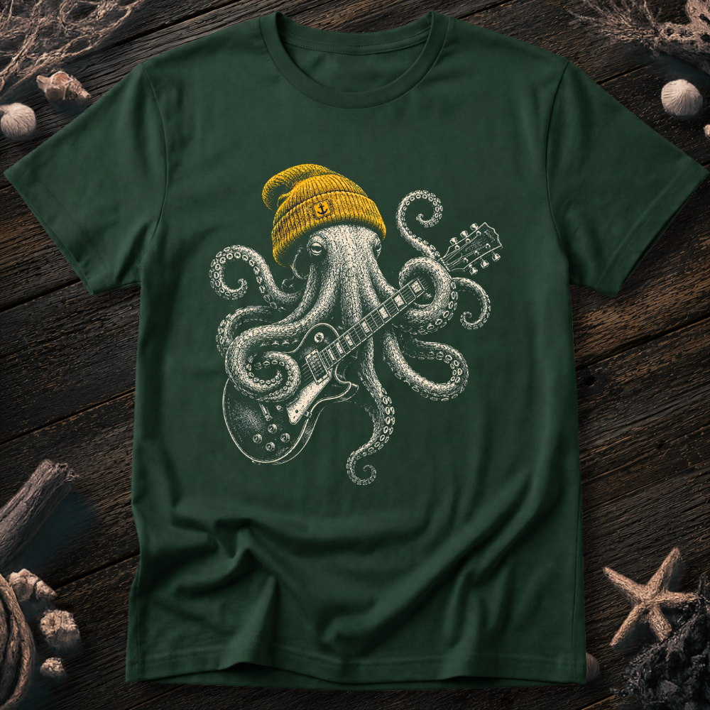 Rock Star Octopus T-Shirt