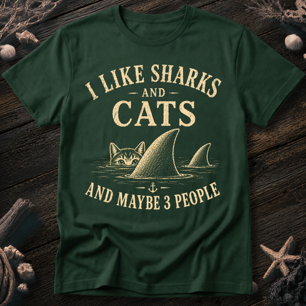 I Like Sharks and Cats T-Shirt
