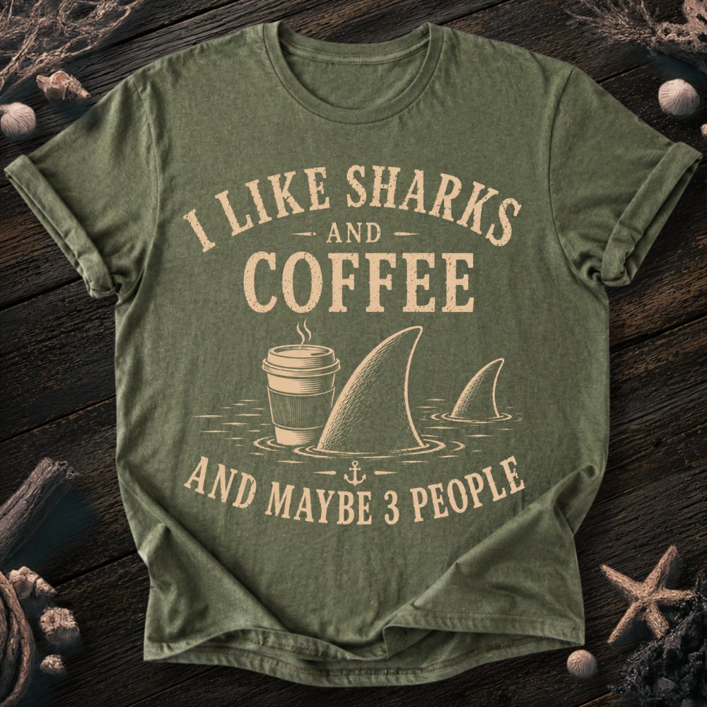 I Like Sharks and Coffee T-Shirt