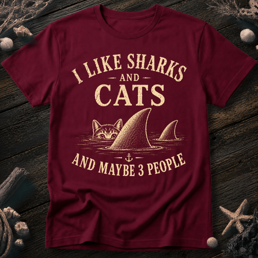 I Like Sharks and Cats T-Shirt