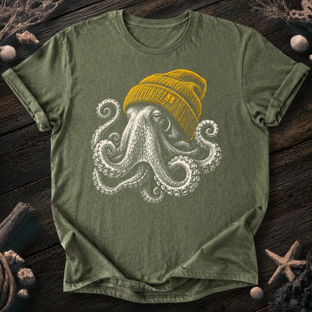 Octopus With Beanie T-Shirt
