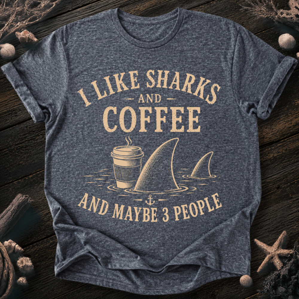 I Like Sharks and Coffee T-Shirt