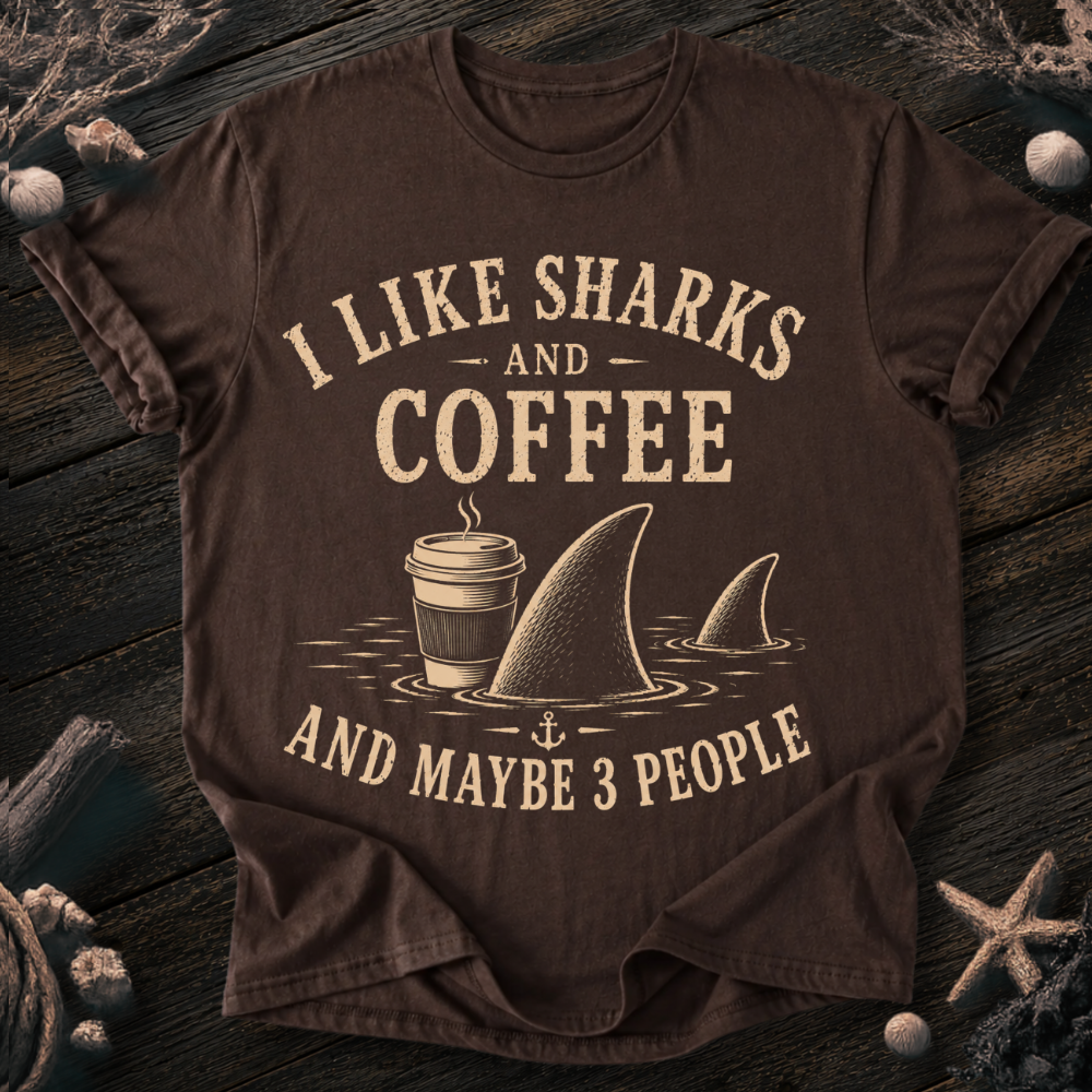 I Like Sharks and Coffee T-Shirt