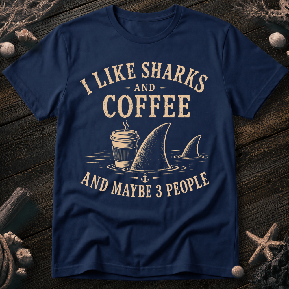 I Like Sharks and Coffee T-Shirt