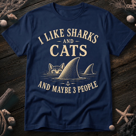 I Like Sharks and Cats T-Shirt