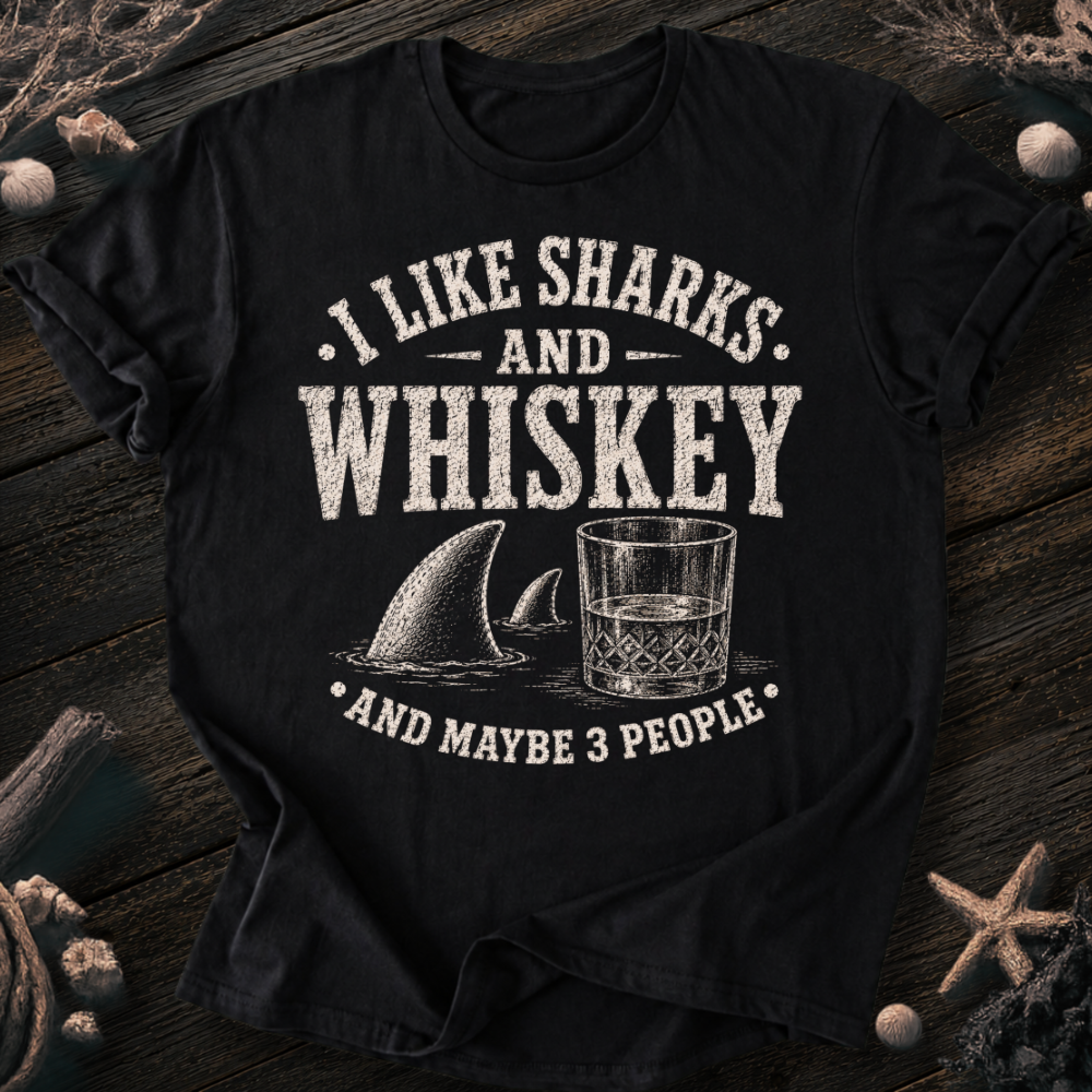 I Like Sharks and Whiskey T-Shirt