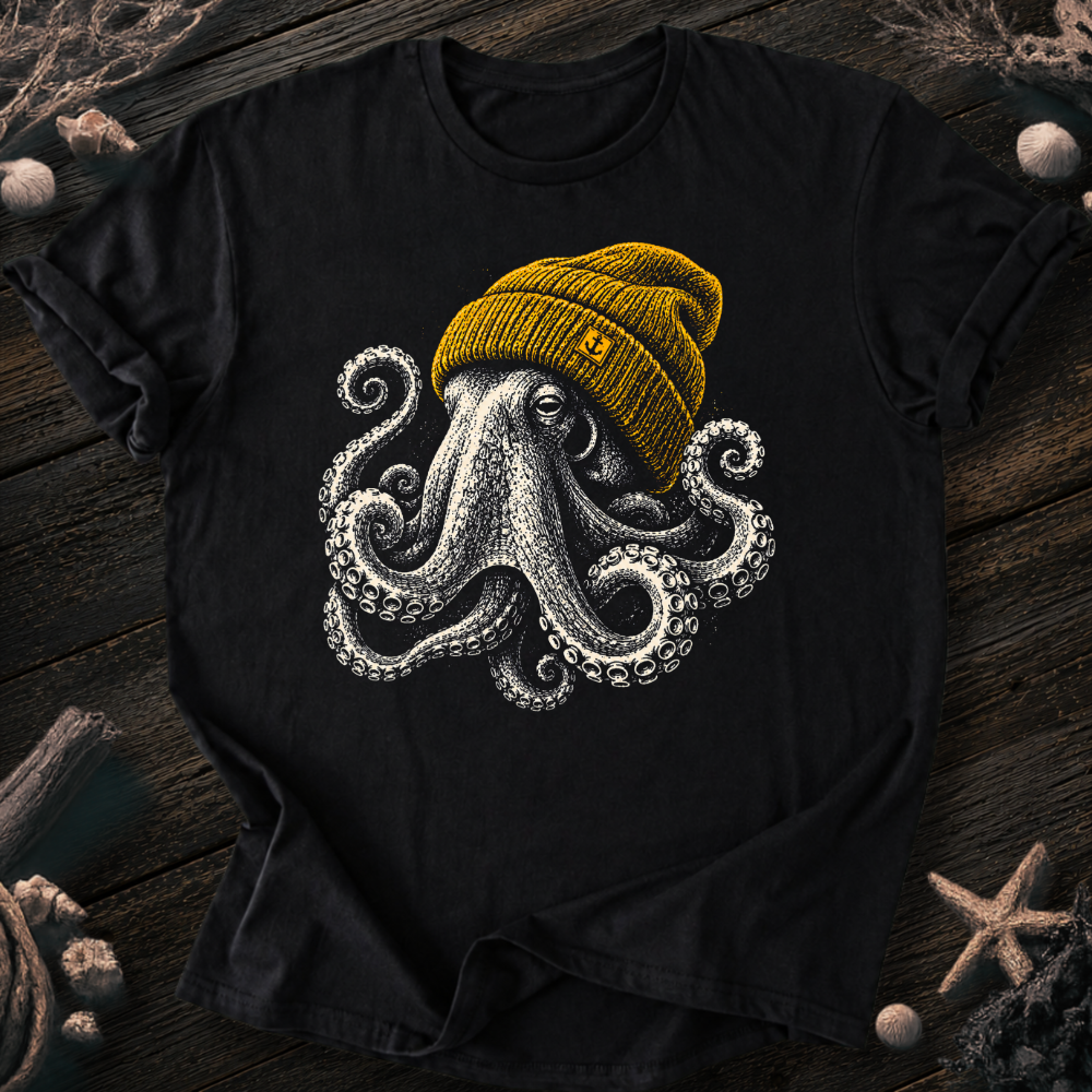 Octopus With Beanie T-Shirt