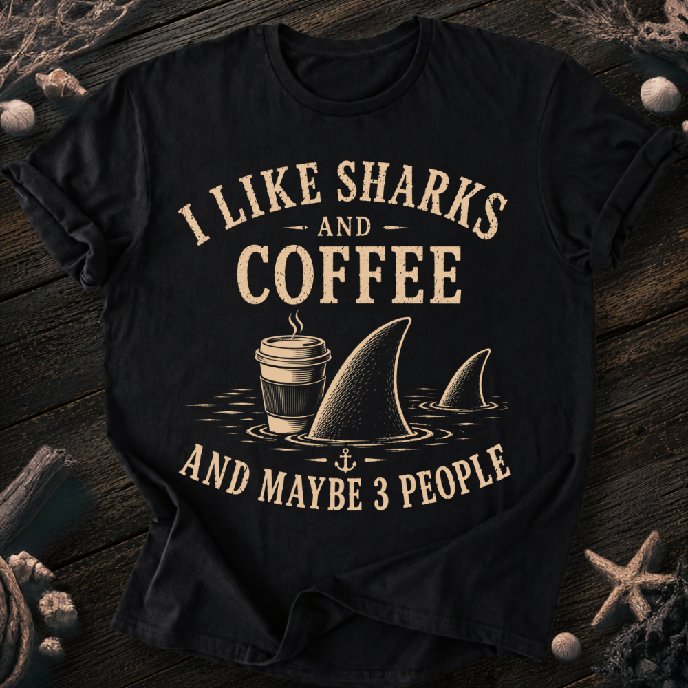 I Like Sharks and Coffee T-Shirt