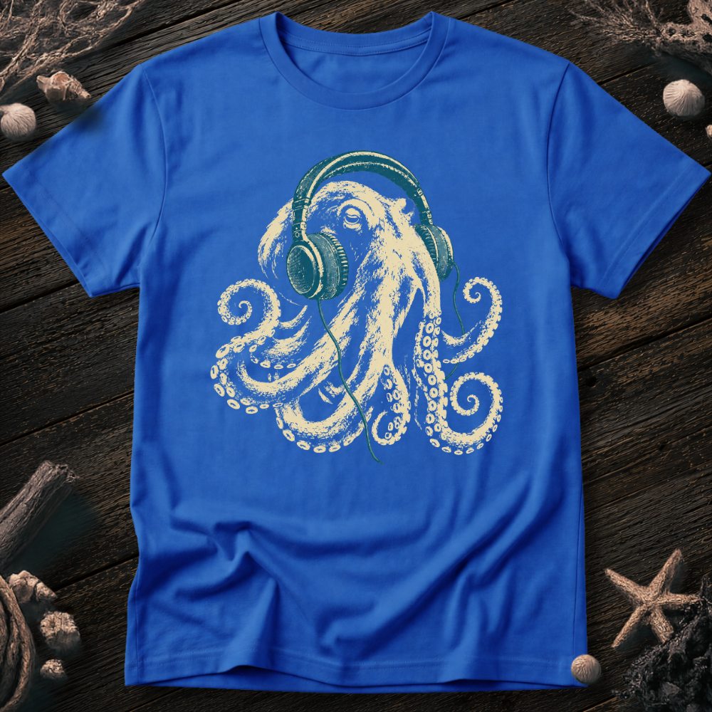 Octopus with Headphones T-Shirt