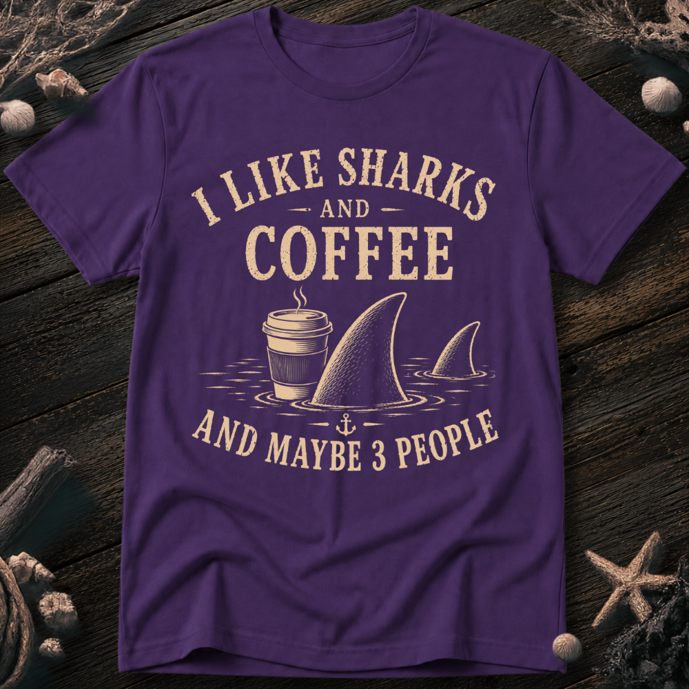 I Like Sharks and Coffee T-Shirt