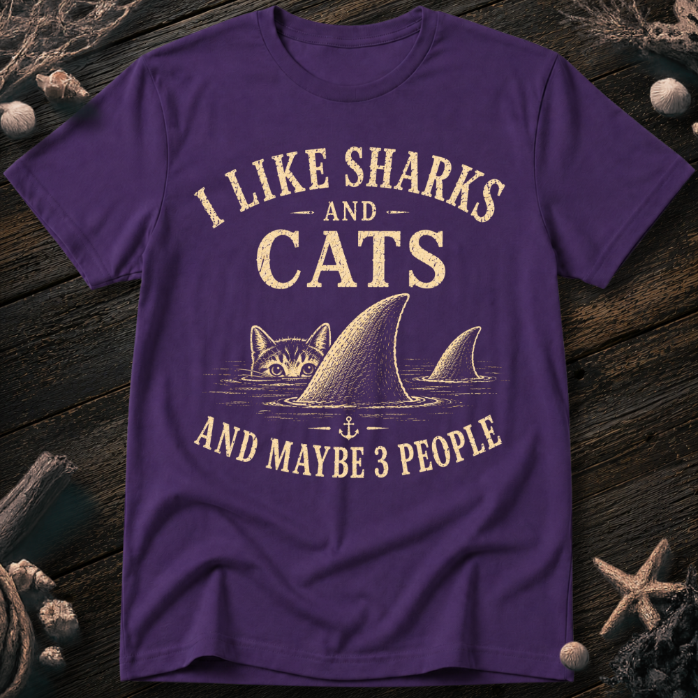 I Like Sharks and Cats T-Shirt