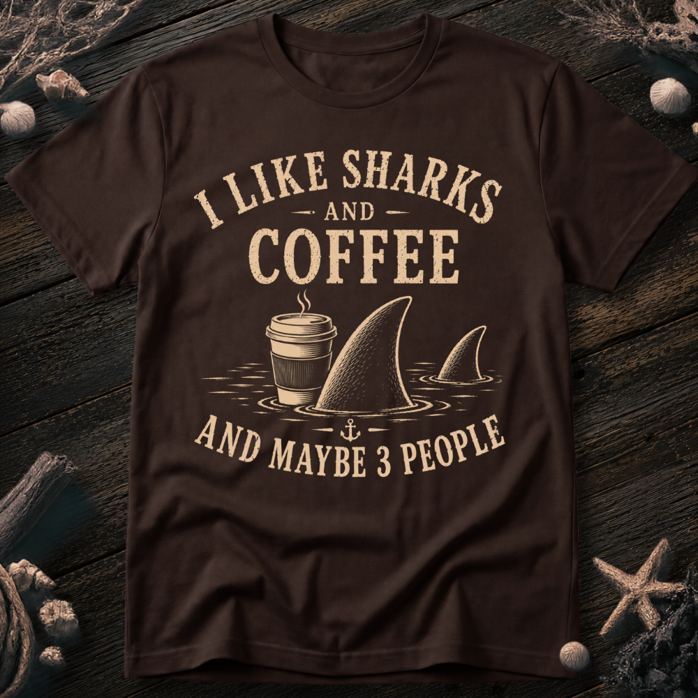 I Like Sharks and Coffee T-Shirt