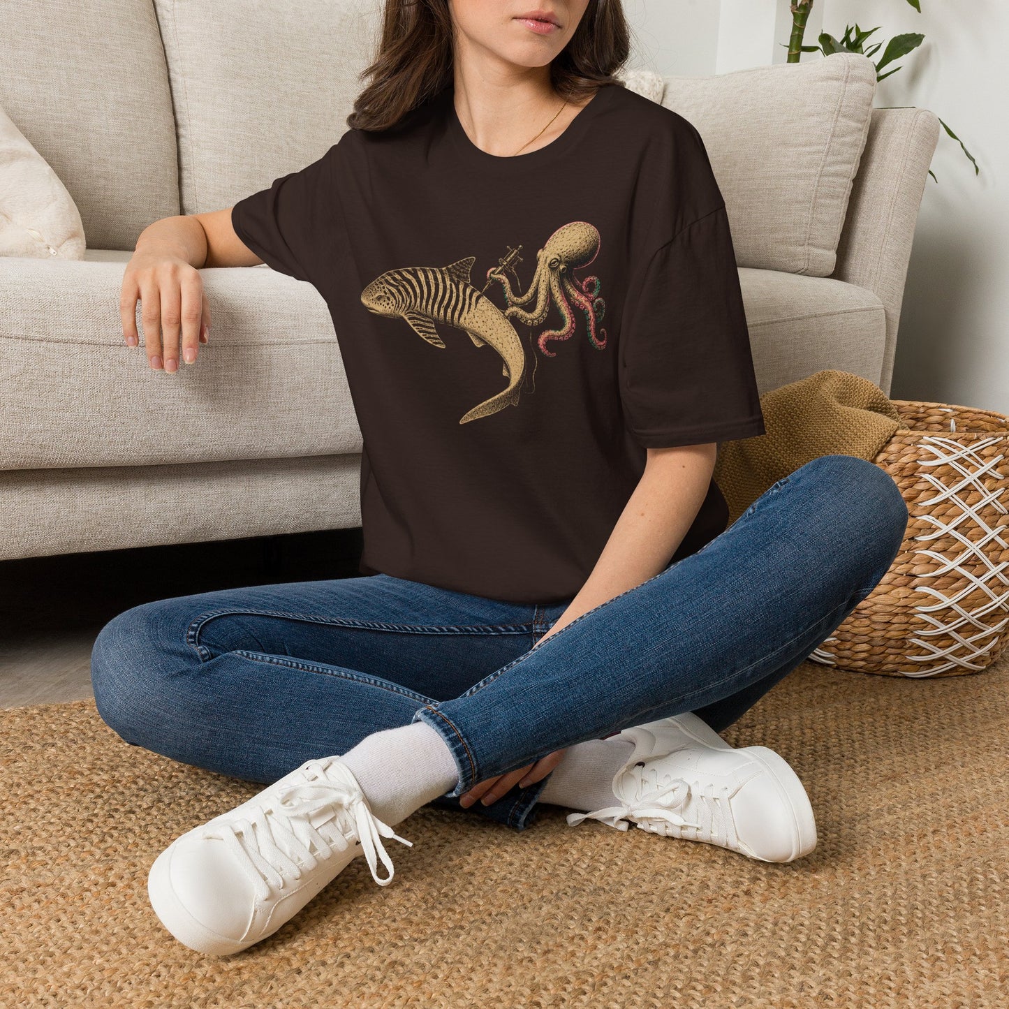 Shark Zebra Tattoo T-Shirt