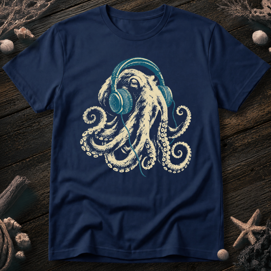 Octopus with Headphones T-Shirt