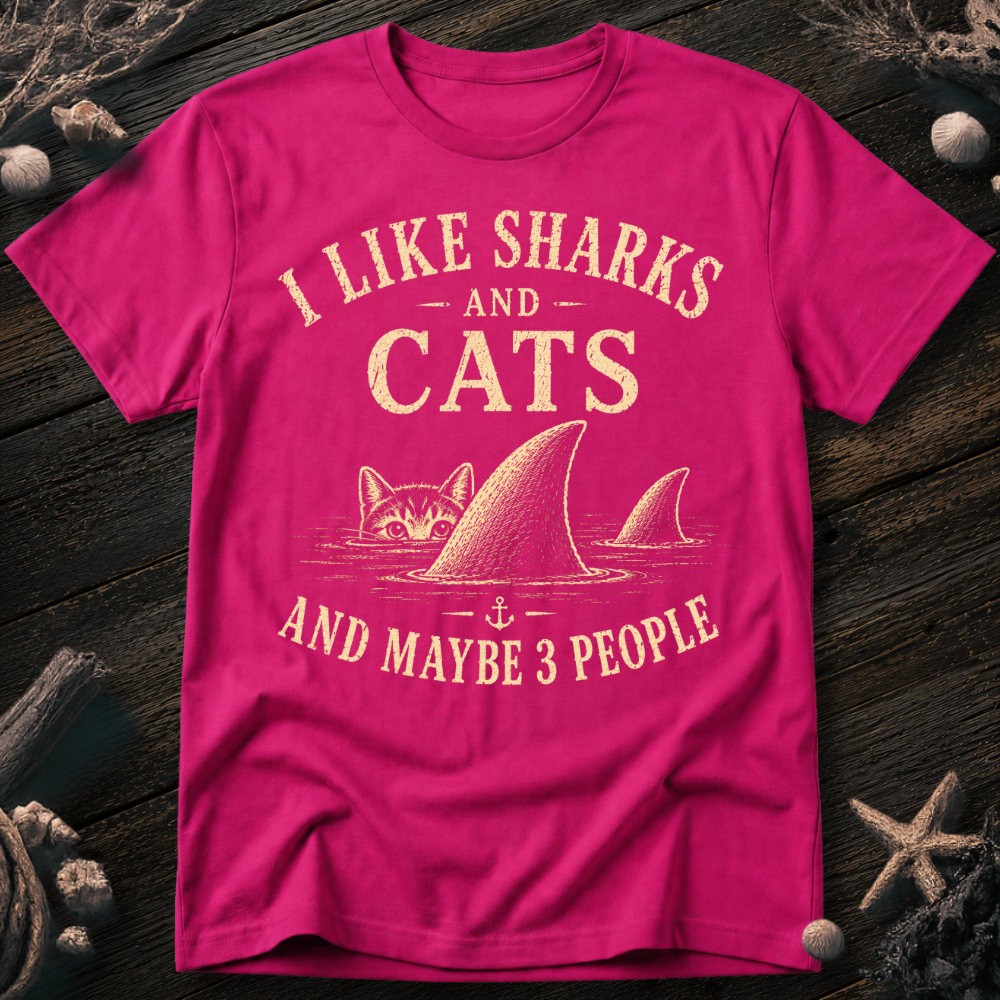 I Like Sharks and Cats T-Shirt